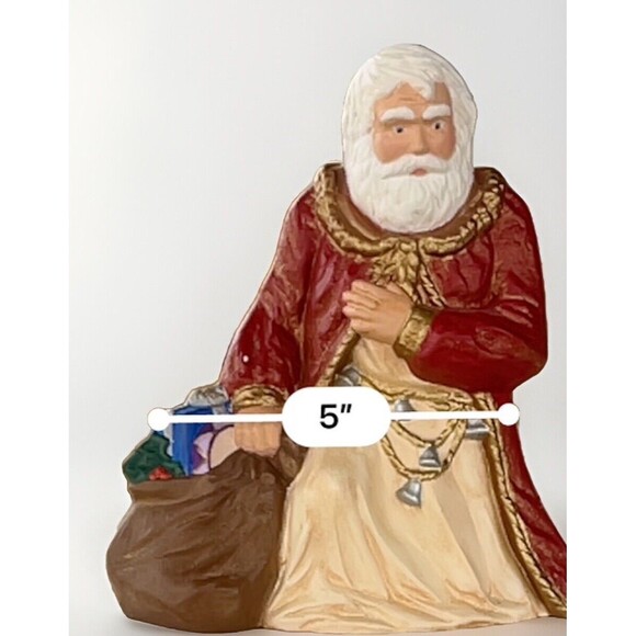 Vtg Kneeling Santa Praying Ceramic Statue Nativity Figure - Picture 6 of 6